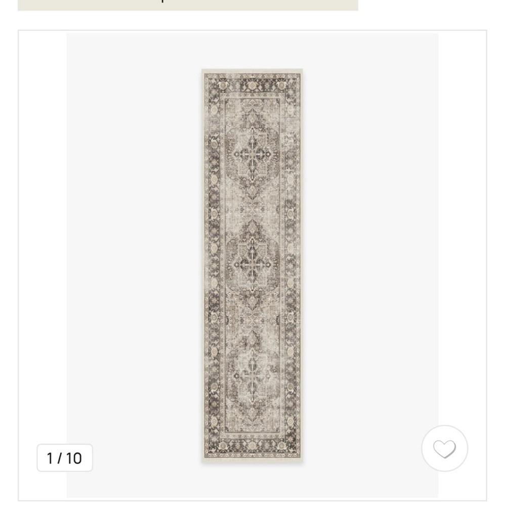 Vintage-Inspired Neutral Runner Rug - NO PAD

2.5’ X 10’